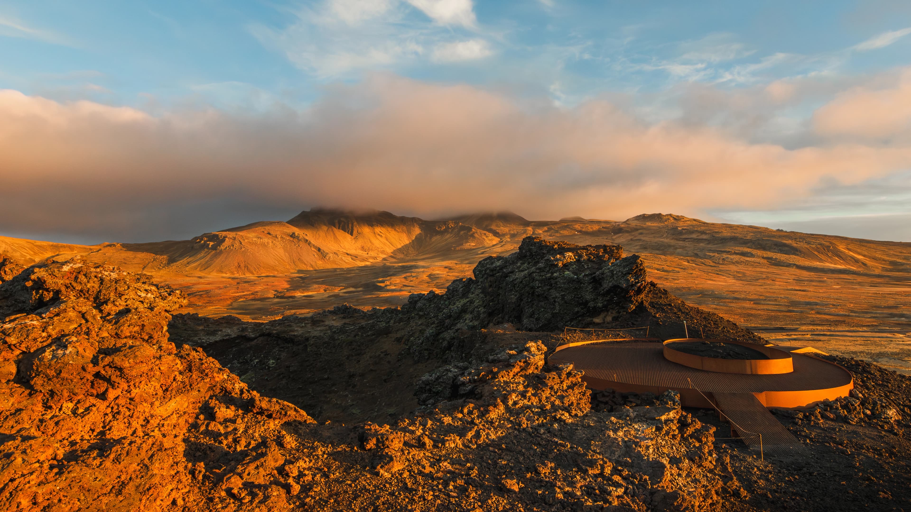 View from the top of Saxhóll Crater